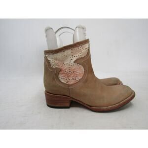Freebird By Steven Womens Sz 6 M Brown Leather Lace Chelsea Ankle Boots Bootie
